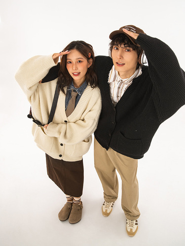 High-Quality Coarse Needle Texture Cardigan Sweater for Men and Women - New Autumn/Winter Couple Heavyweight Basic Versatile Casual Linen Jacket