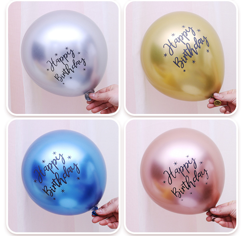 Cute Letter Emulsion Party Birthday Balloons display picture 1