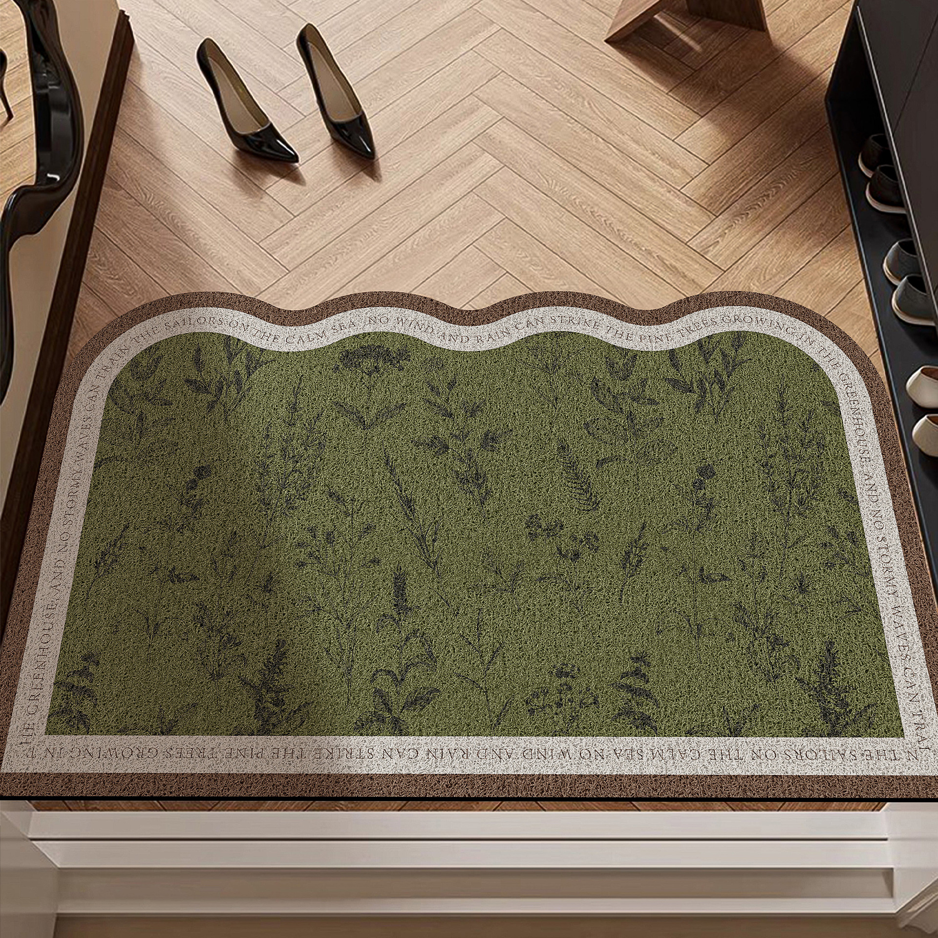 Alfombra de piso de puerta de entrada alfombra de pedal de puerta de entrada anillo de seda doméstico alfombra especial de puerta interior y exterior alfombra antideslizante