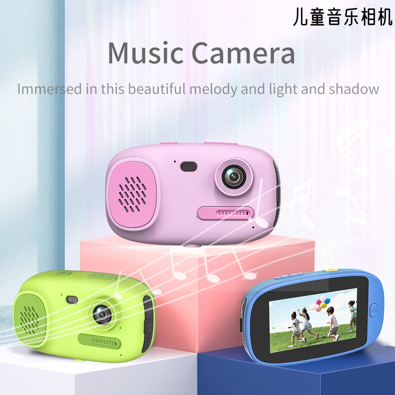 Cross-Border Camera Multi-Language Cute Fashion Children's Camera Wifi Bluetooth Music Player Photo Camera Video