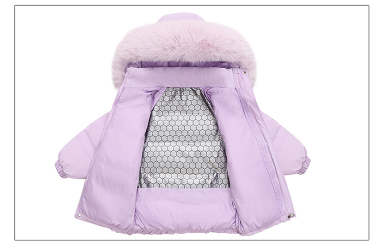 Winter children's New girls' down jacket Mid length thick collar Korean version jacket【_voghion.com