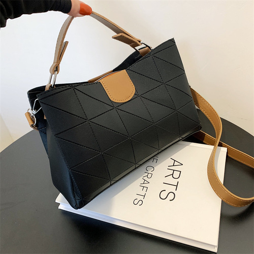 Trendy rhombus girl bag  new trendy style single shoulder underarm bag fashion bucket crossbody bag women's bag