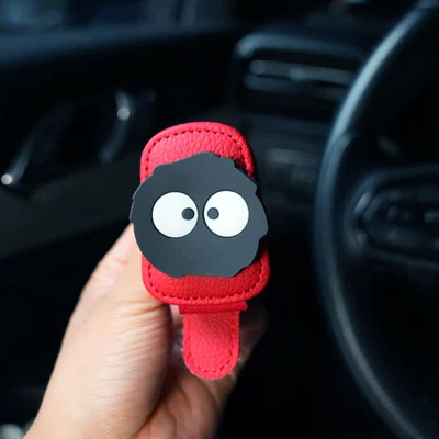 High-End Car-Mounted Glasses Clip, Car Sun Visor Storage Gadget, Multifunctional Creative Magnetic Sunglasses Storage Clip (Car Glasses Clip/Bill Clip) - red-sunglasses-clip-garden-coal-ball-70g