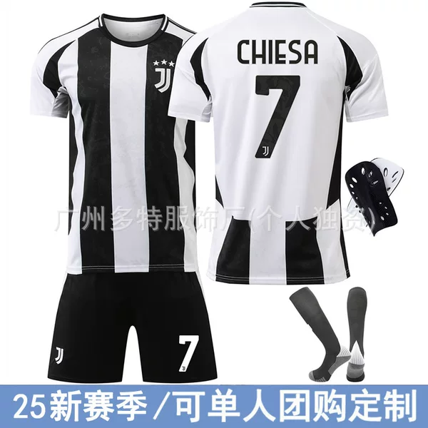 25 Juventus Home No. 7 Kieza Ronaldo Jersey No. 9 Hovic No. 19 Turem Football Uniform Suit Dropshipping