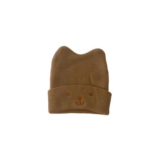 ins Korean baby hat autumn and winter cute bunny knitted woolen hat infant and toddler versatile warm pullover hat