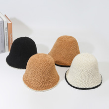 秋冬新款水桶帽小众柔软针织渔夫帽网红气质时髦盆帽女洋气帽子