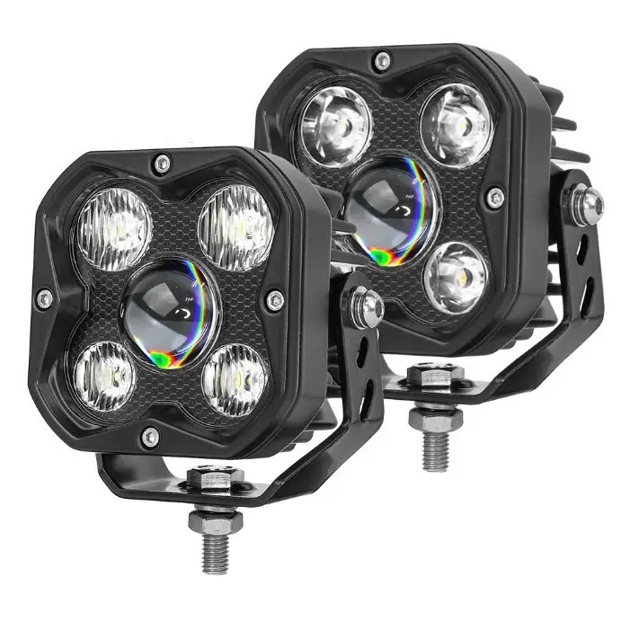 Xingshiyuan クロスボーダー 4 インチ 40 ワットレンズスポットライト/乱視トラックオフロード四つ葉のクローバー LED スポットライトオートバイライト|undefined