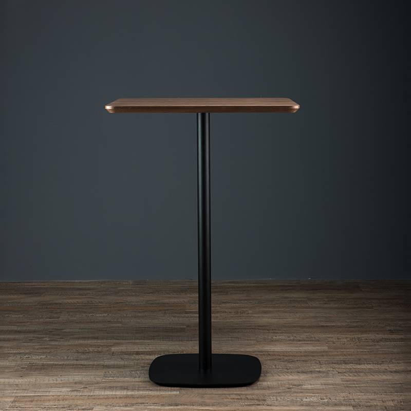 Nordic Simple Walnut Bar Table Square Home Log Color Square Bar Table Cafe Leisure High Table