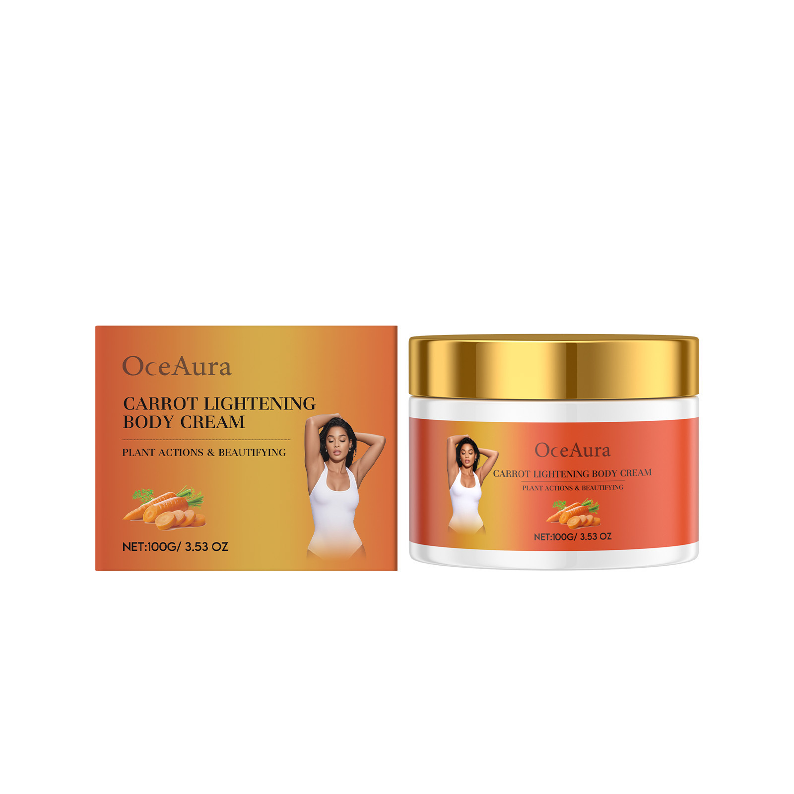 Oceanura zanahoria hidrata la leche corporal, hidrata suavemente, hidrata suavemente y cuida la leche corporal de la piel.
