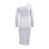 (Трансграничная торговля), дизайнерское сексуальное платье, корсет, юбка, европейский стиль, тренд сезона, с акцентом на бедрах