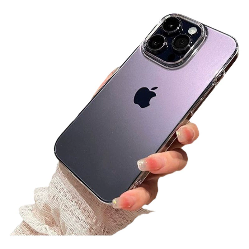 Универсальный чехол для iPhone 15 Pro Max, ультратонкий, жесткий, прозрачный, с защитой от ударов, для Apple 16.