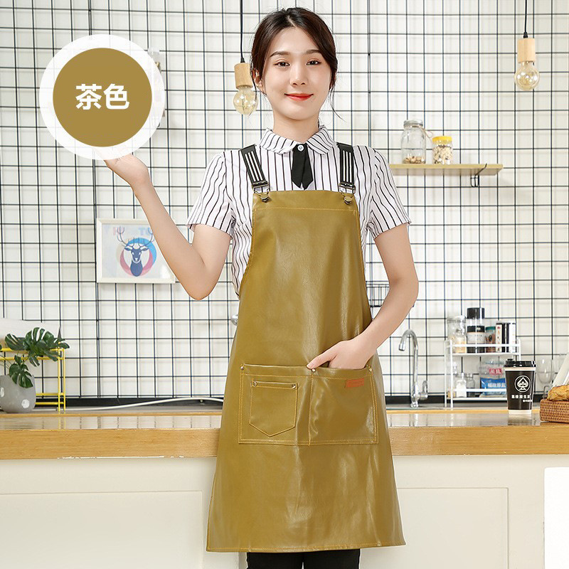 Carta de correas de cuero impermeable color té