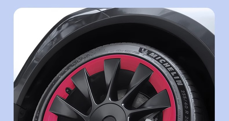 Suitable for Tesla Model Y Wheel Hub Cover 20inch Protective Cover Cyclone Wheel Rim Modification Accessories Black Other