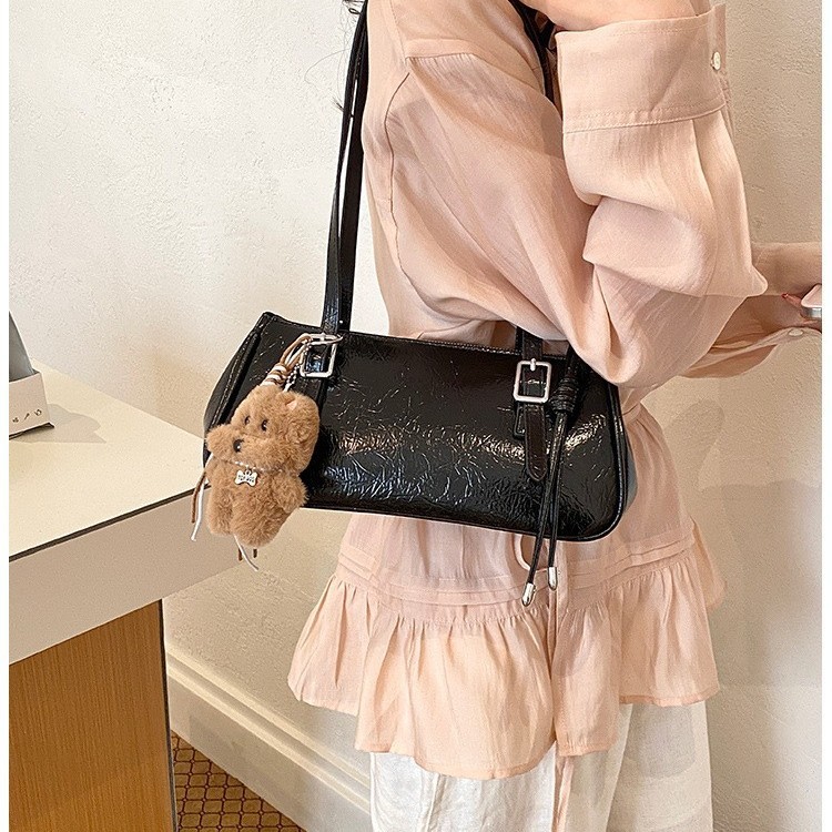 Bolsa de almohada de brazo retro transfronteriza de alto nivel para mujeres 2026, primavera y verano, nueva moda, bolsa de brazo de hombro único