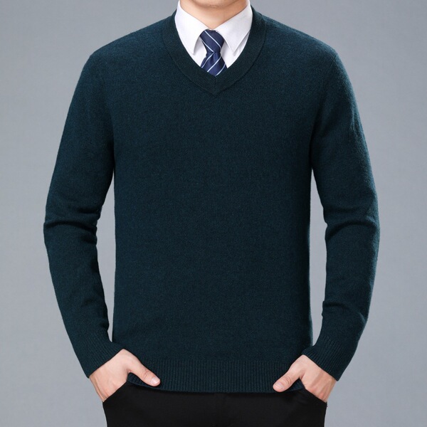 Winter woolen solid color cashmere knitted sweater
