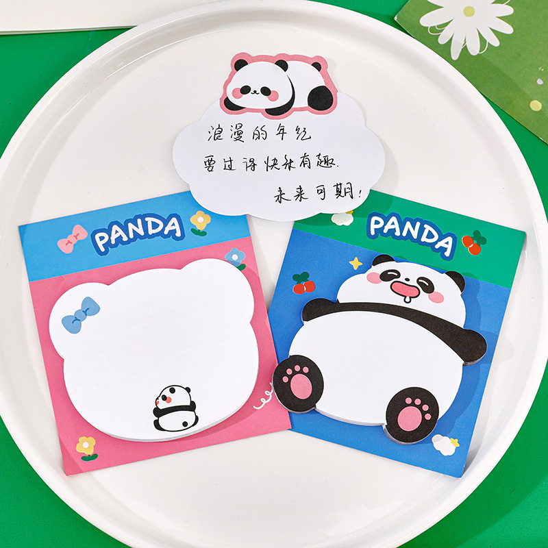 Ins dibujos animados alien panda post-it adorable niña corazón mensaje de papel de notas estudiantes de alto valor facial N veces