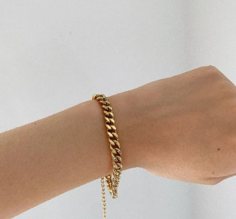 Geometric Pattern Women'S Gender PVD Coated Real Gold Plated 18K Gold Heart 304 Stainless Steel Titanium Steel Waterproof Non Tarnish Anklet