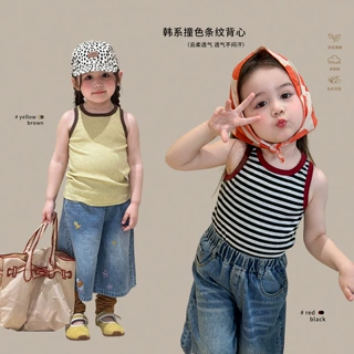 蔗梨童装女童背心外穿夏薄款2026休闲无袖儿童衣服女宝宝吊带上衣