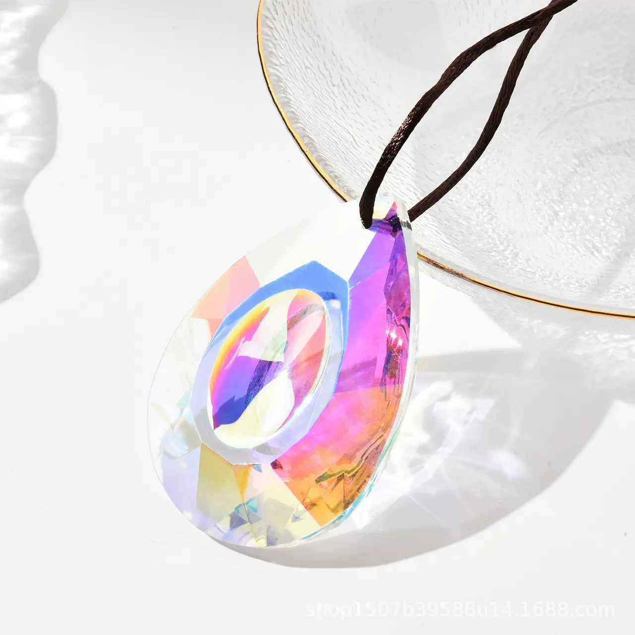 厂家直供现货批发AB彩大龙眼水晶吊坠庭院装饰阳光捕手水晶挂饰