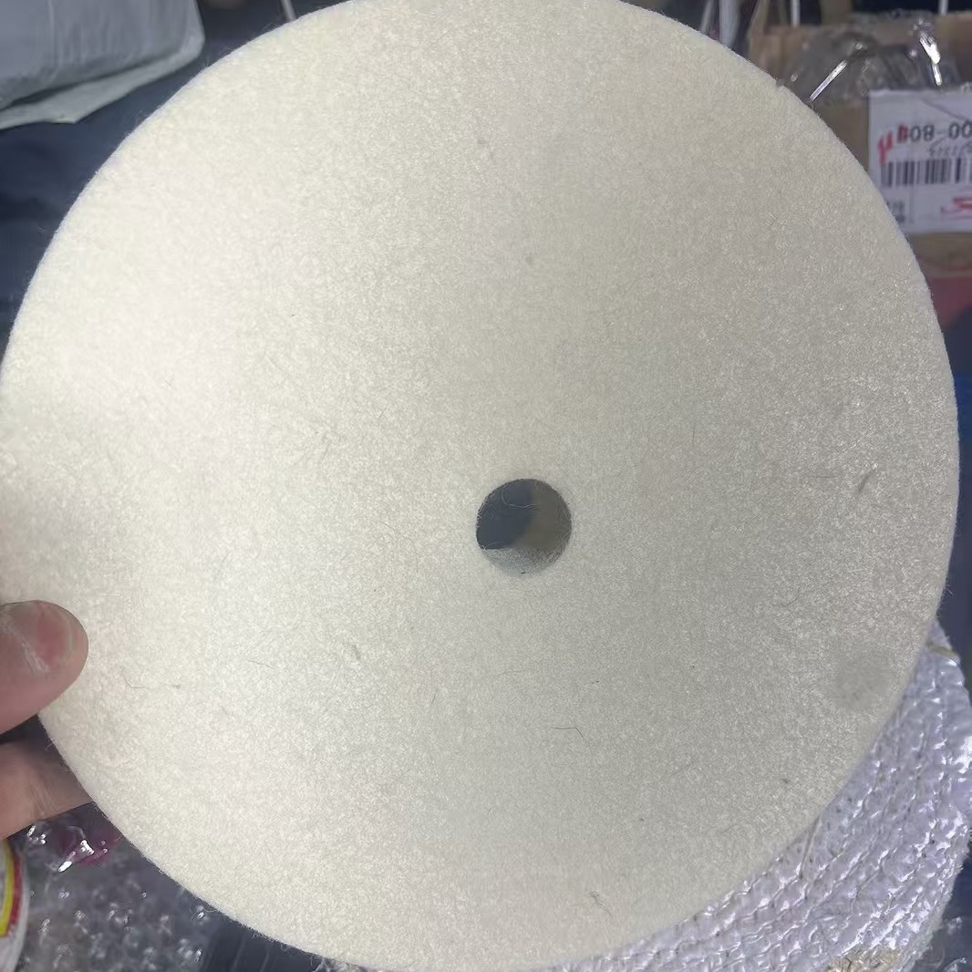 厂家直销高密度羊毛轮抛光镜面钨钢表带打磨羊毛抛光神器