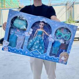 儿童女孩公主芭芘洋娃娃过家家手提包换装幼儿园机构招生礼盒套装