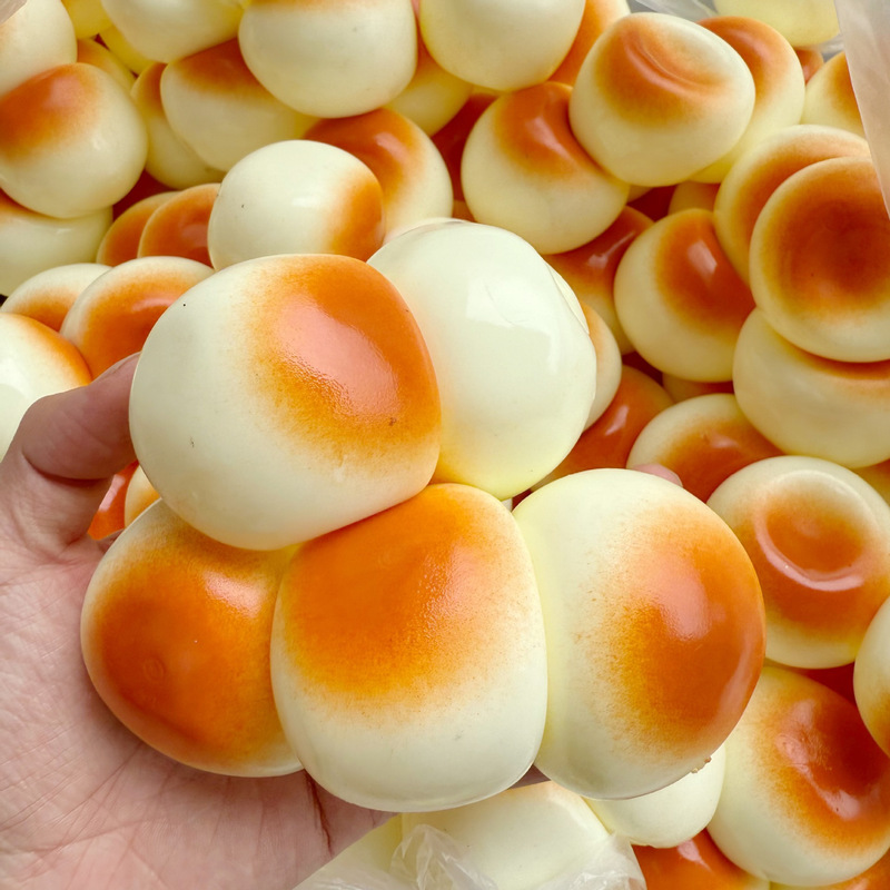 Source Factory Cross-Border Hot-Selling Ultra-Thin Ultra-Soft Bread-Shaped Hollow Ball Shell Handmade Slow-Rebound Toy Squishy Toy