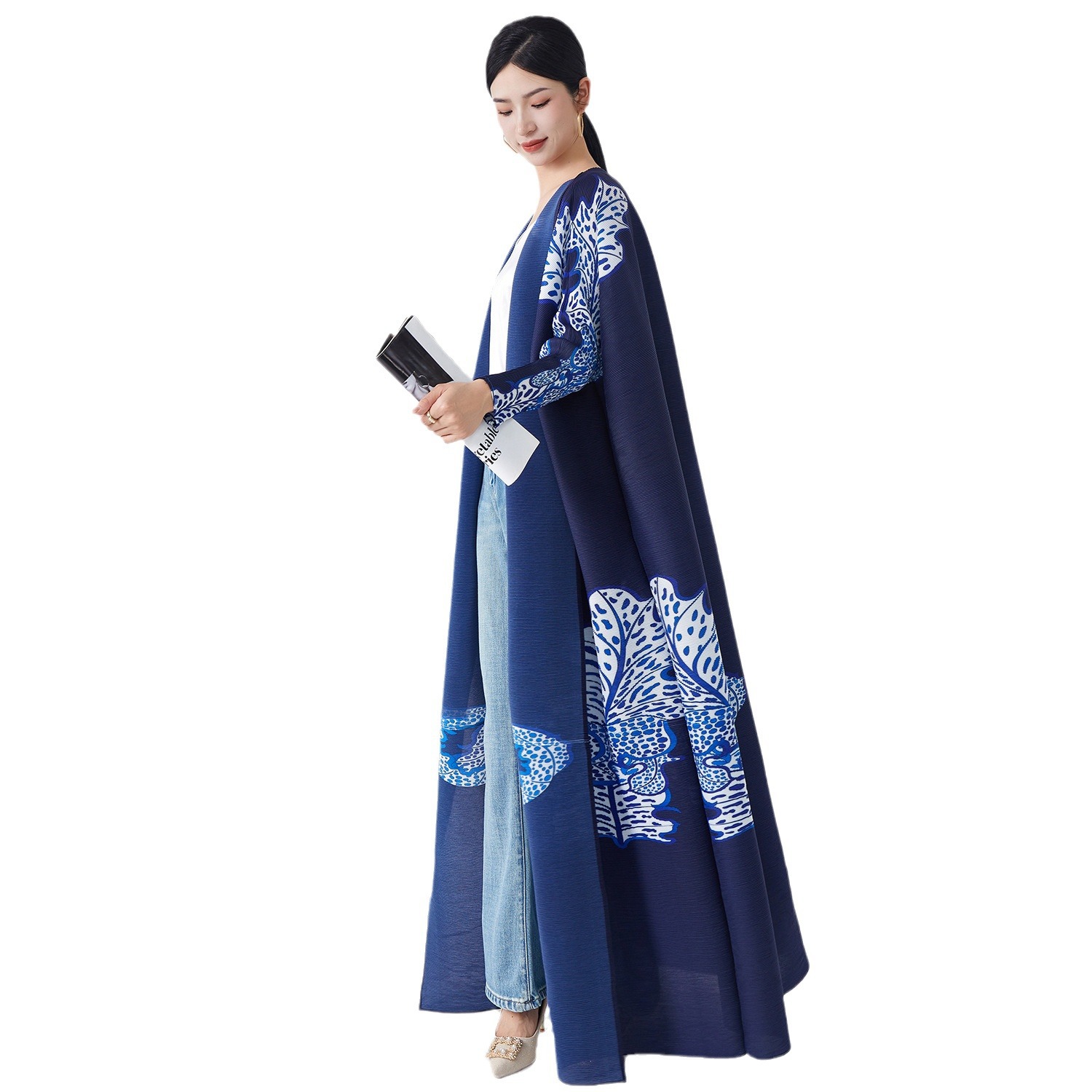 Muslim Fashion Heavy-duty Dress Robe, Middle Eastern Foreign Trade Best-selling Women's Clothing, Loose-fitting Printed_ecoleips.com