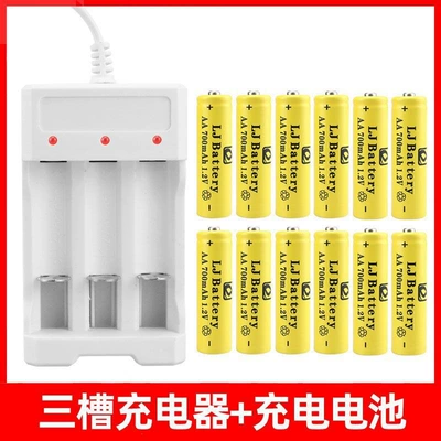 Hibrid akkumulyator batareyaları: No. 5 Rechargeable Battery Combination - with-3-slot-charger-no-5-12-sections-factory-direct-delivery