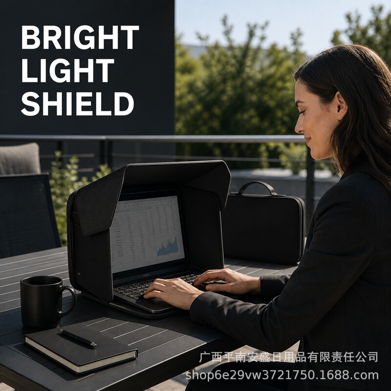 Amazon Laptop Bag Anti-Glare Privacy Screen Cover Laptop Sunshade Bag Foldable Light Blocking