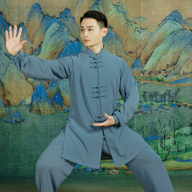 御尊夏春季新款太极服男女武术中式太极拳服装玄净
