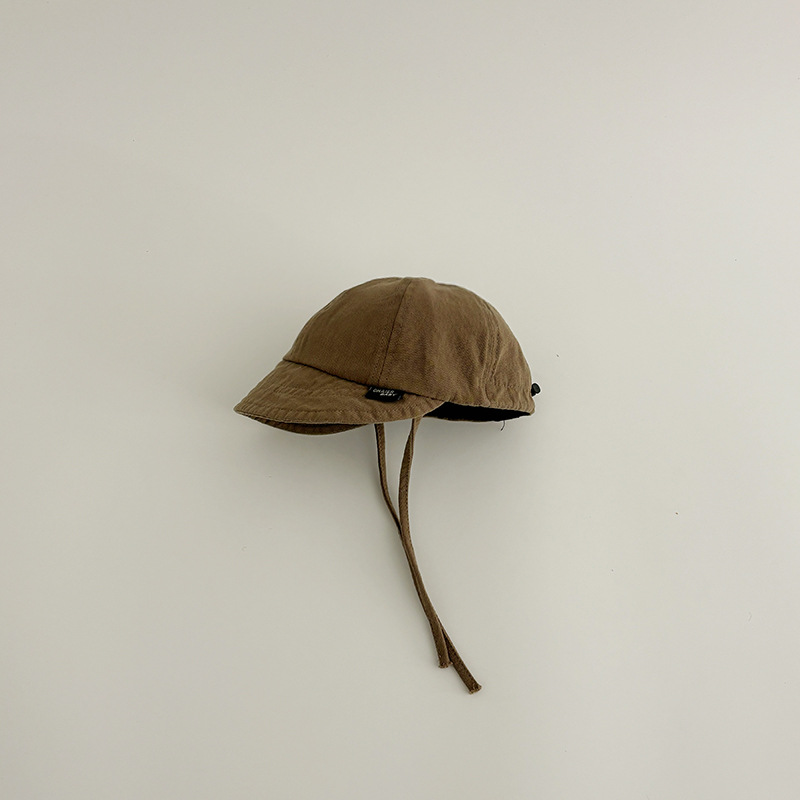 Sombrero infantil coreano para mujeres primavera y otoño coreano sombrero de brida suave sombrero de sol para bebés varones sombrero de verano de color sólido