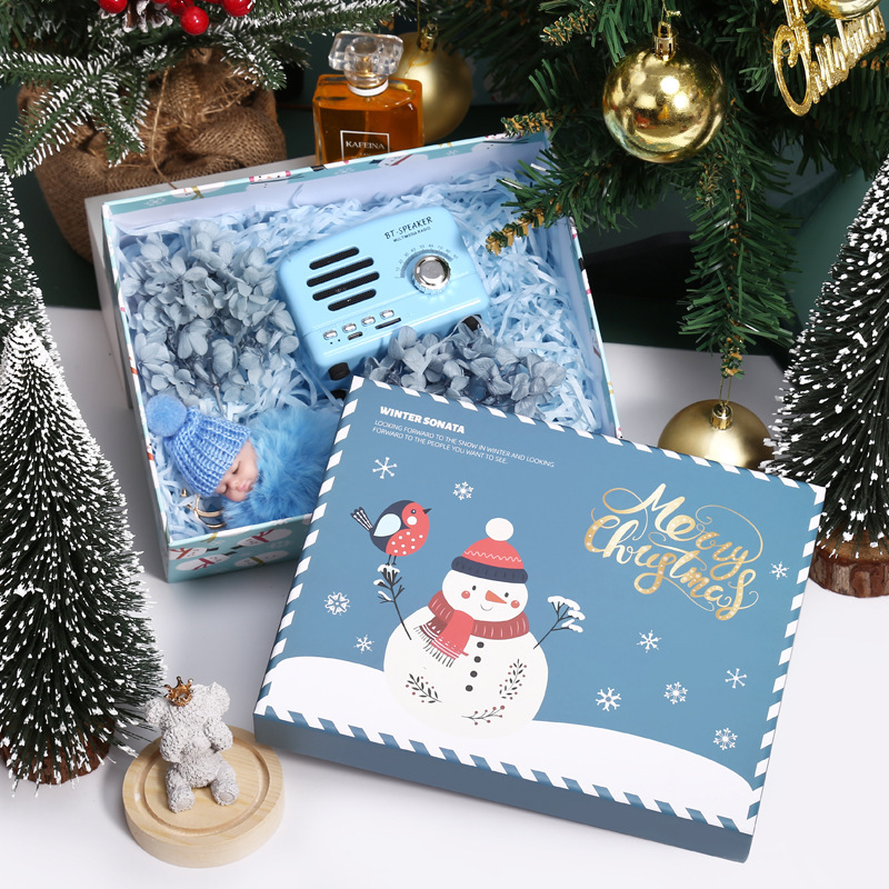 新しいクリスマスの贈り物の箱の大きいサイズの漫画のヘラジカの贈り物の箱のクリスマスのマフラーの手袋の包装箱の現物の卸売り|undefined