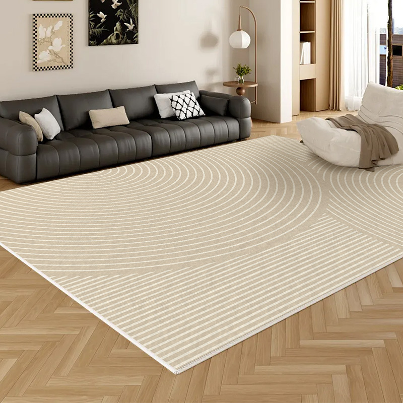 Alfombra sala de estar dormitorio crema viento color sólido impermeable alfombra resistente a la suciedad sofá mesa de té antideslizante impermeable antiincrustación image 10