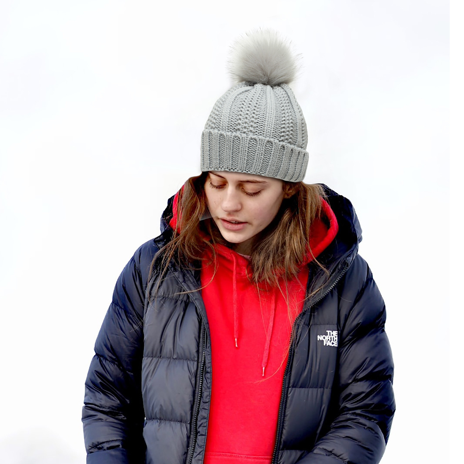 Outdoor, Birthday, Holiday Occasion Stripe, Solid Color Pattern Women's Simple Style Stripe Solid Color Pom Poms Wool Cap