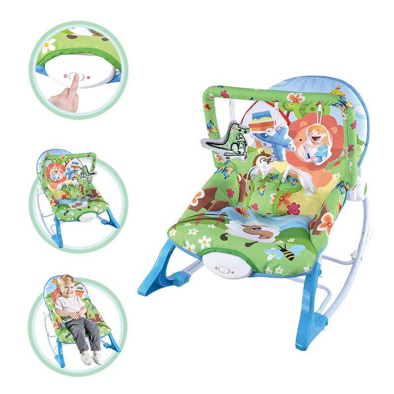 Silla mecedora para bebé transfronteriza YRB 0-1 año recién nacido música eléctrica para dormir silla reclinable juguete bebé cama recostada