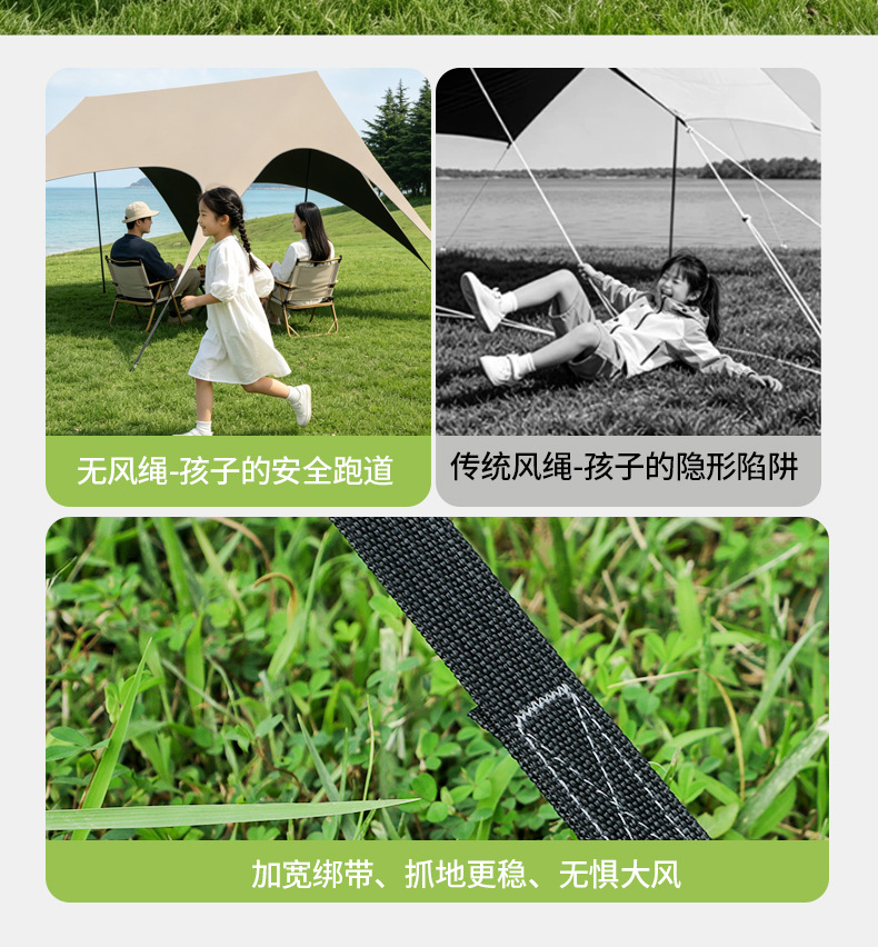 New Quick-Open Canopy Tent for Outdoor Camping 2026 New Model Camping Sunshade with Black Glue Coating New Style Sun Shelter