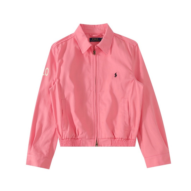 Ralph Lauren 拉夫劳伦 老干风经典翻领女款夹克斜纹布水洗外套|undefined