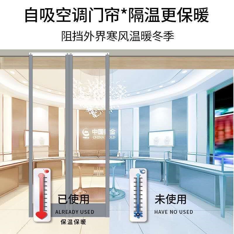 ✅WUQA transparent kitchen rubber transparent wind. Heat Insulation Frosted European Style Door Curtain Hanging Curtain Air Conditioning Door Rubber Strip