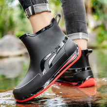 成人雨鞋男款中筒雨靴低筒水鞋时尚防滑防水短筒厚底PVC耐磨水靴