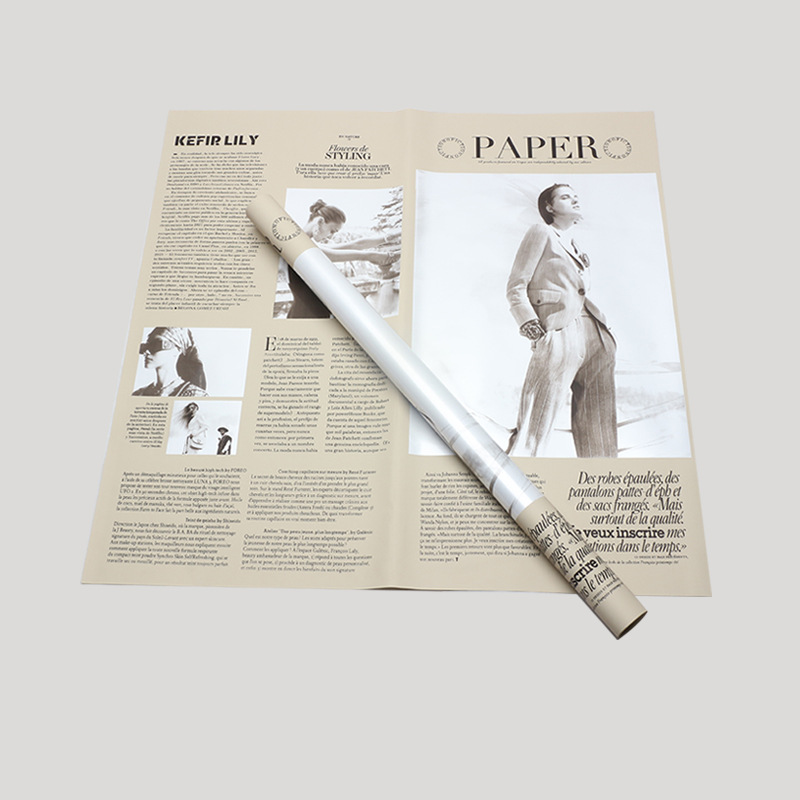 Bright New Fashion Weekly Series Papel de embalaje de flores Periódico en inglés Plástico opp Floristería impermeable Materiales florales