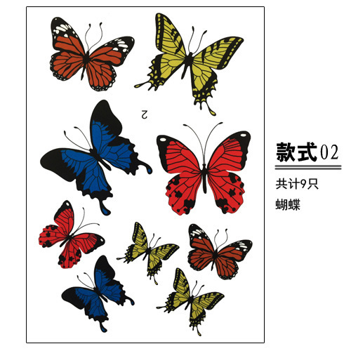 New 3D simulated butterfly leaf car stickers to cover scratches, electric car stickers, no white edges and no glue left