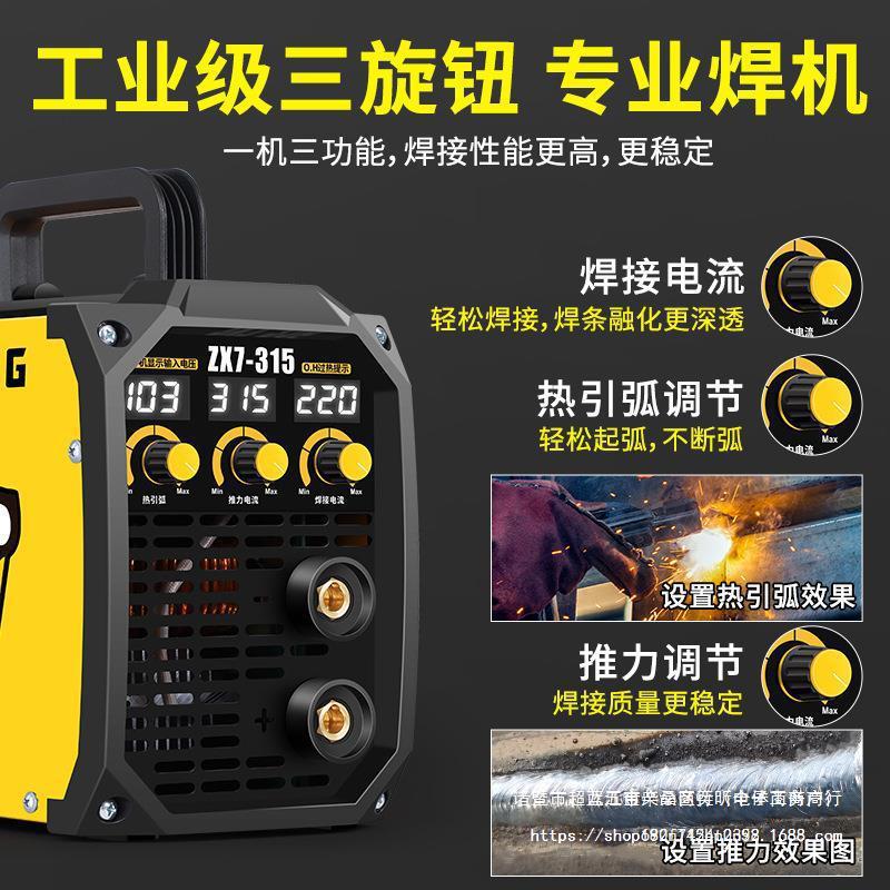 电焊机220v380v家用全铜迷你小型便携式工业级315双电压全套