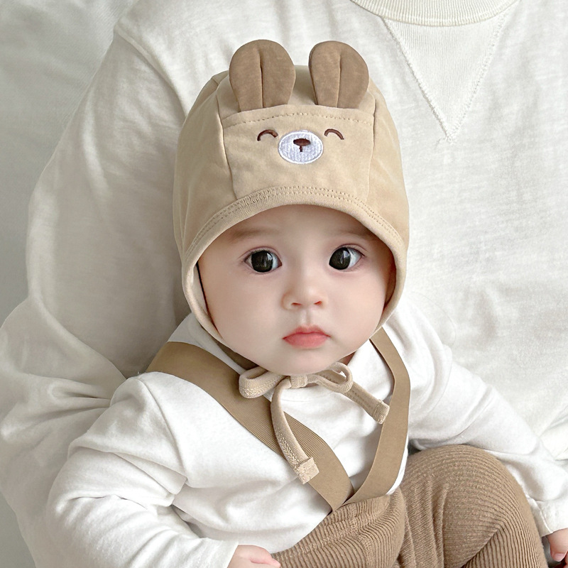 Gorros para bebés y niños pequeños, sombreros para los oídos, modelos delgados de primavera y otoño para bebés, hombres y mujeres lindos y súper lindos, gorras de neumáticos para recién nacidos