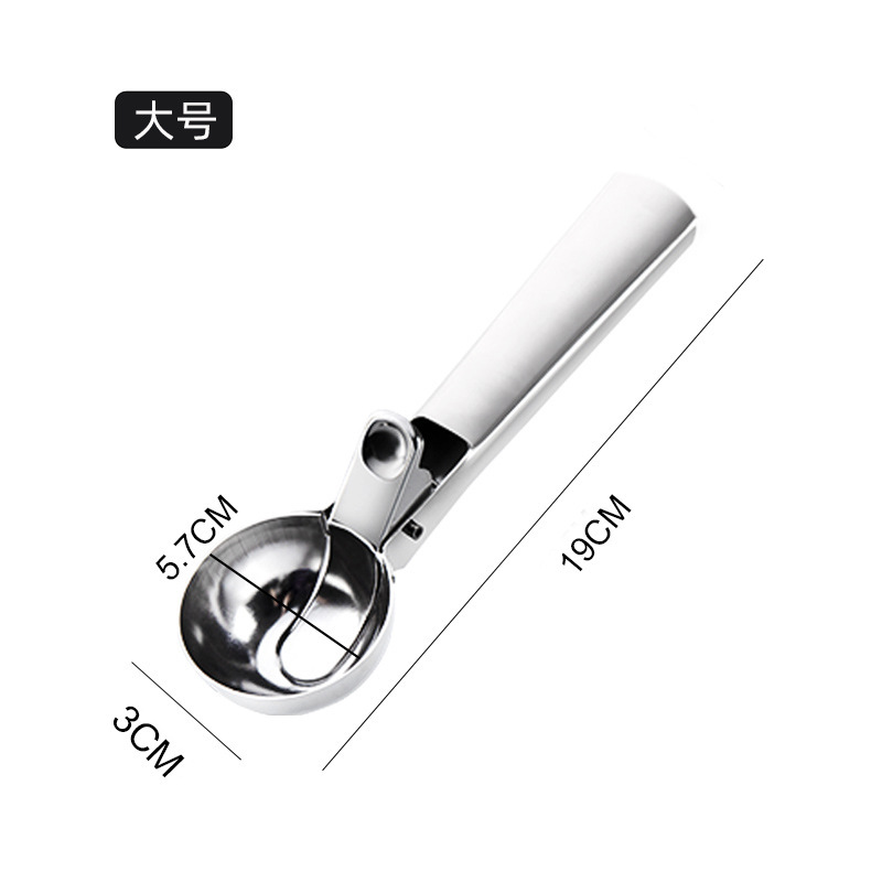 Verano acero inoxidable cuchara de helado cuchara de helado cuchara de excavadora multifuncional fruta comercial sandía cuchara de excavadora de helado