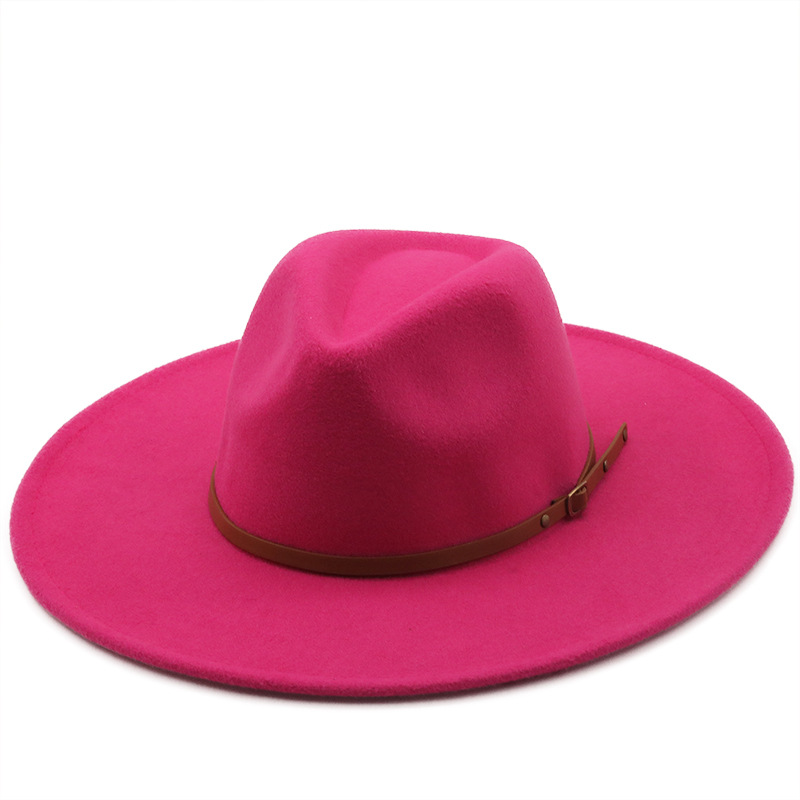 Retro Woolen Jazz Felt Hat display picture 7