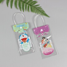 pvc手提袋透明磨砂防水pp塑料硬婚庆喜糖伴手礼品包装袋logo