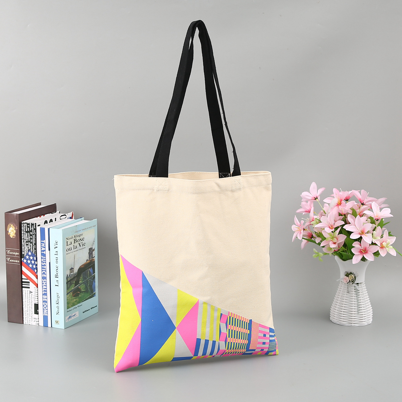 厂家定制印花帆布手提袋 空白学生补习棉布袋定做可加印LOGO图案