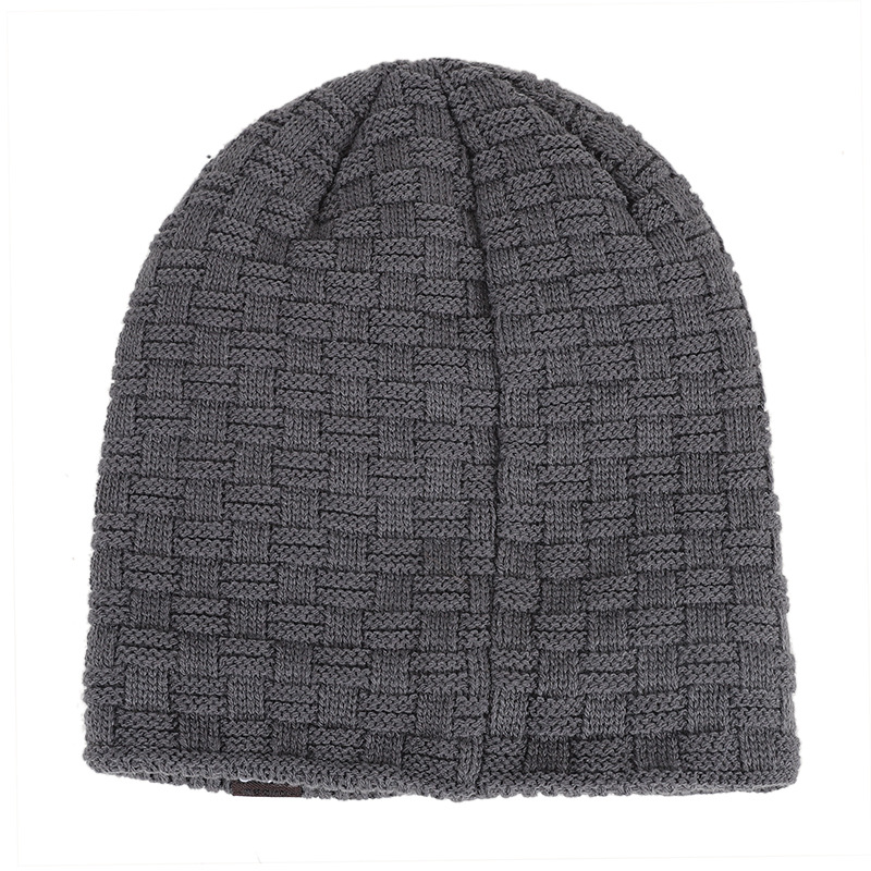 Unisex Winter men's personality tiger head pattern cloth label knitted hat outdoor warm and winterproof woolen hat_voghion.com
