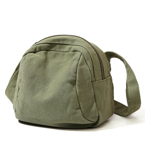 Retro small square bag crossbody canvas bag pure cotton washed cloth bag commuter student class bag simple cloth bag shoulder bag