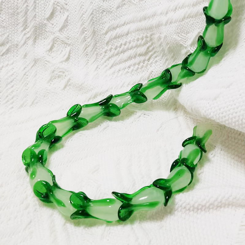 スルーホールエメラルドキャベツガラスビーズルースビーズクリスタルビーズ diy ジュエリーアクセサリーブレスレット素材ビーズブレスレット|undefined
